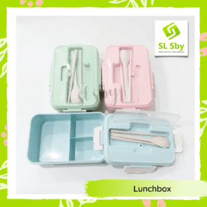 LUNCH BOX PLASTIK 3 SEKAT MONO GANDUM