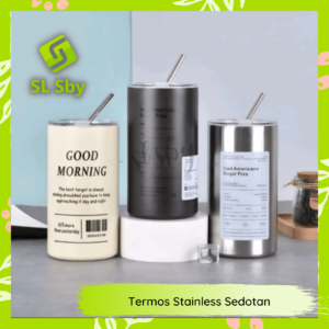 TUMBLER STAINLESS UKURAN 600 ML GOOD MORNING