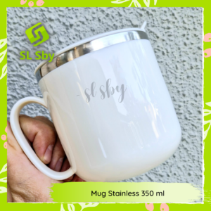 MUG STAINLESS 350 ML DENGAN TUTUP
