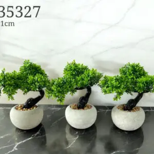 TANAMAN HIAS BONSAI ARTIFICIAL POT BULAT 20X21 CM – DEKORASI MEJA & RUANGAN