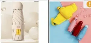 PAYUNG LIPAT MINI MONO DENGAN PEGANGAN BULAT, KERING DAN MUDAH DIBAWA
