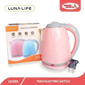 TEKO LISTRIK LUNA LIFE INNER STAINLESS DENGAN OUTER PLASTIK 2 TONE 2 LITER LK 502