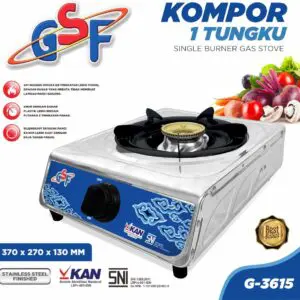 KOMPOR GAS SINGLE TUNGKU GSF G-3615 EFEKTIF DAN HEMAT ENERGI