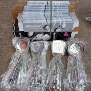 SHENAR SPATULA SET STAINLESS 4 IN 1 MULTIFUNGSI CENTONG SODET LUBANG TIRIS ANTIKARAT