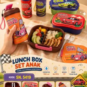 LUNCH BOX PLASTIK MODEL SABUN BATANG 760ML 2 SEKAT 1 SUSUN PRAKTIS RINGKAS
